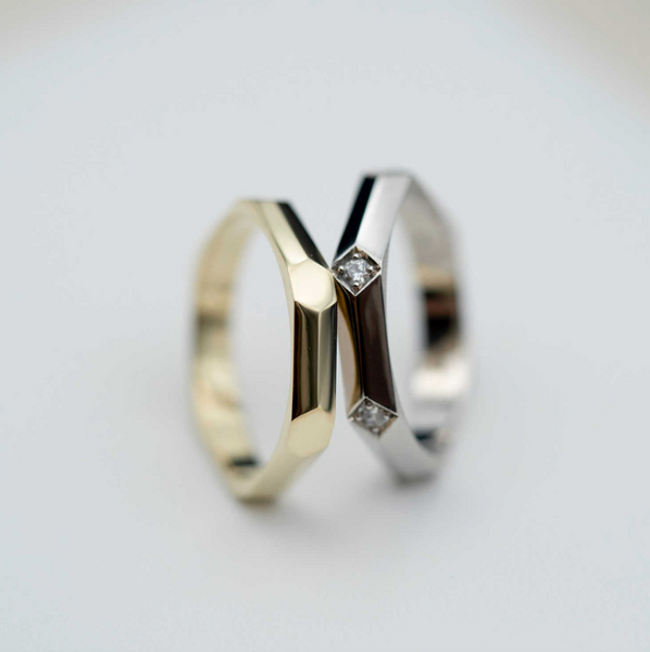 EC 1914 Fasett ring i hvitt gull med diamanter 0,06ct TWSI