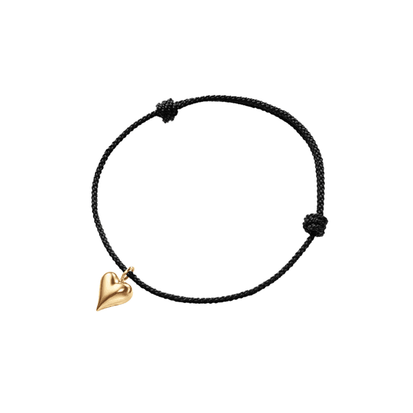 OLE LYNGGAARD COPENHAGEN Connected heart string bracelet black